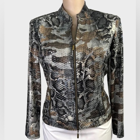 Vintage Frank Lyman size 8 animal print jacket - Picture 1 of 16